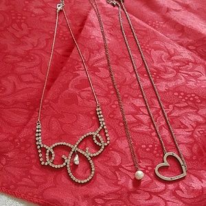 Silver finish necklace bundle